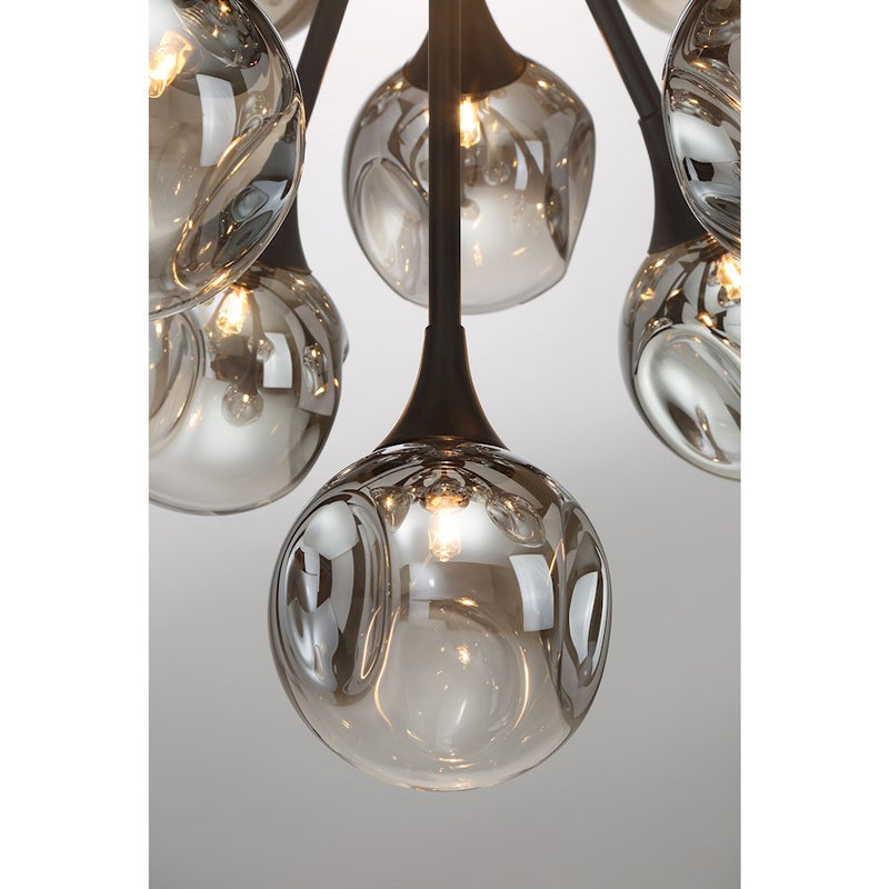 Savoy House Matisse 18 Light Chandelier, Matte Black/Gold Plated