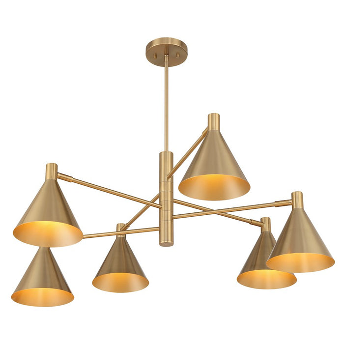 Savoy House Pharos 6-Light Chandelier, Noble Brass