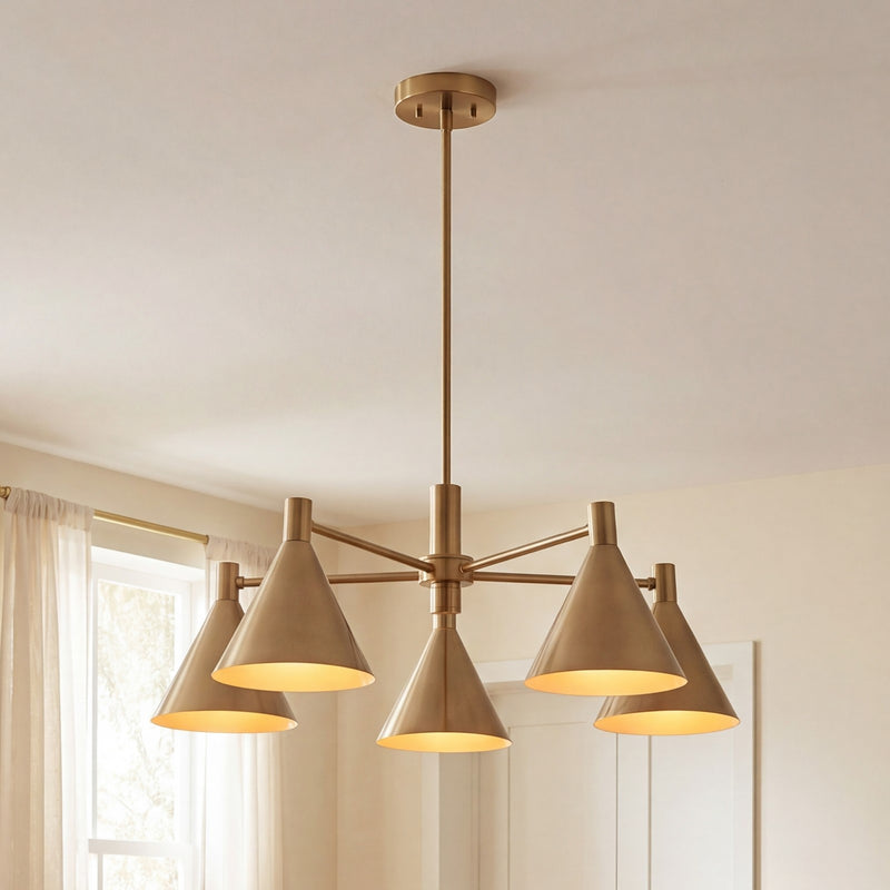 Savoy House Pharos 5-Light Chandelier, Noble Brass