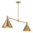 Savoy House Pharos 2-Light Linear Chandelier, Noble Brass