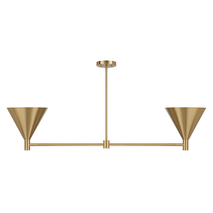 Savoy House Pharos 2-Light Linear Chandelier, Noble Brass