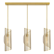 Savoy Essentials Hillbourne 3Lt Linear Chandelier, Warm Brass - 1-8031-3-322