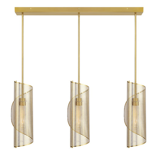 Savoy Essentials Hillbourne 3Lt Linear Chandelier, Warm Brass - 1-8031-3-322