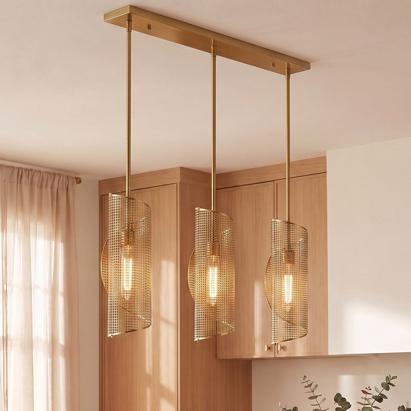 Savoy Essentials Hillbourne 3Lt Linear Chandelier, Warm Brass