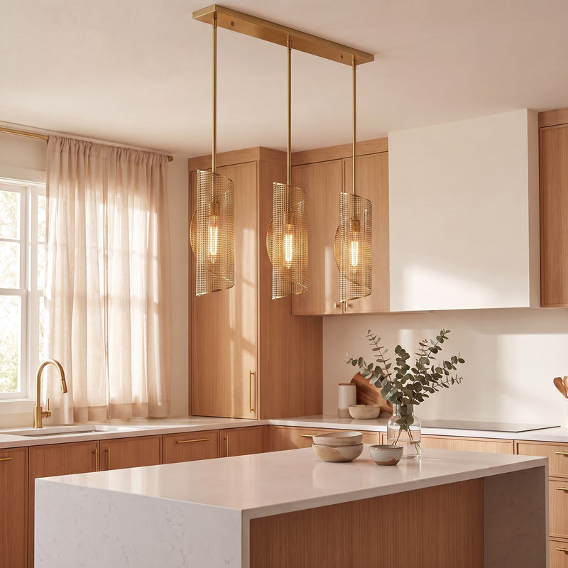 Savoy Essentials Hillbourne 3Lt Linear Chandelier, Warm Brass