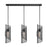 Savoy Essentials Hillbourne 3Lt Linear Chandelier, Matte Black - 1-8031-3-89