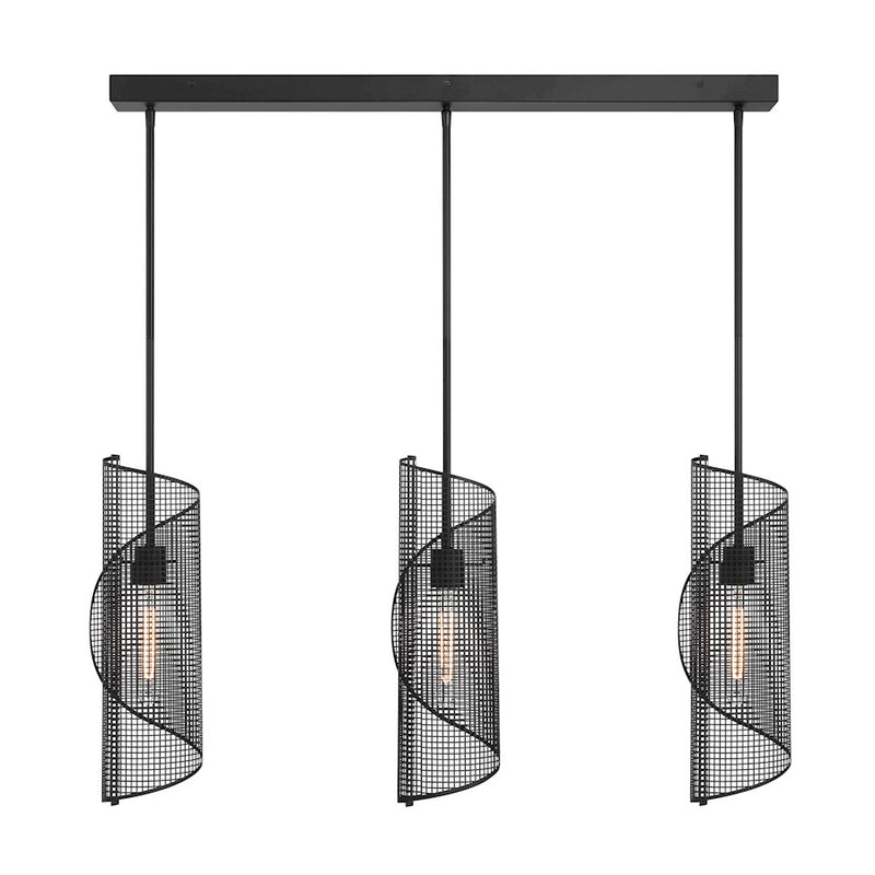 Savoy Essentials Hillbourne 3Lt Linear Chandelier, Matte Black
