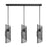 Savoy Essentials Hillbourne 3Lt Linear Chandelier, Matte Black