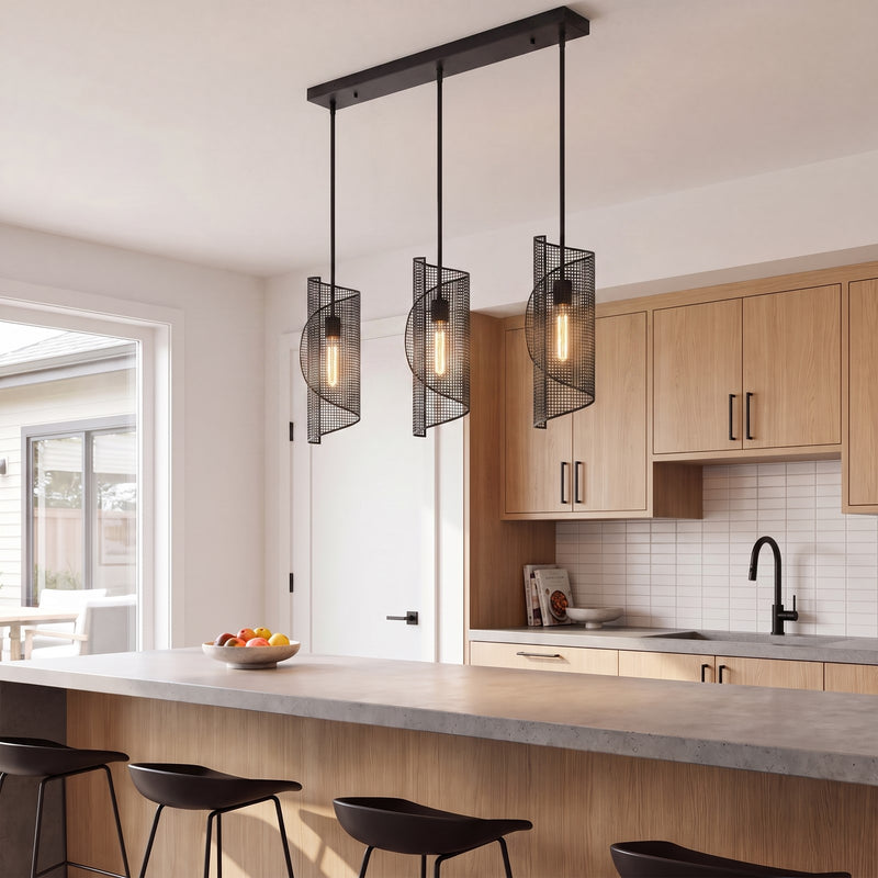 Savoy Essentials Hillbourne 3Lt Linear Chandelier, Matte Black