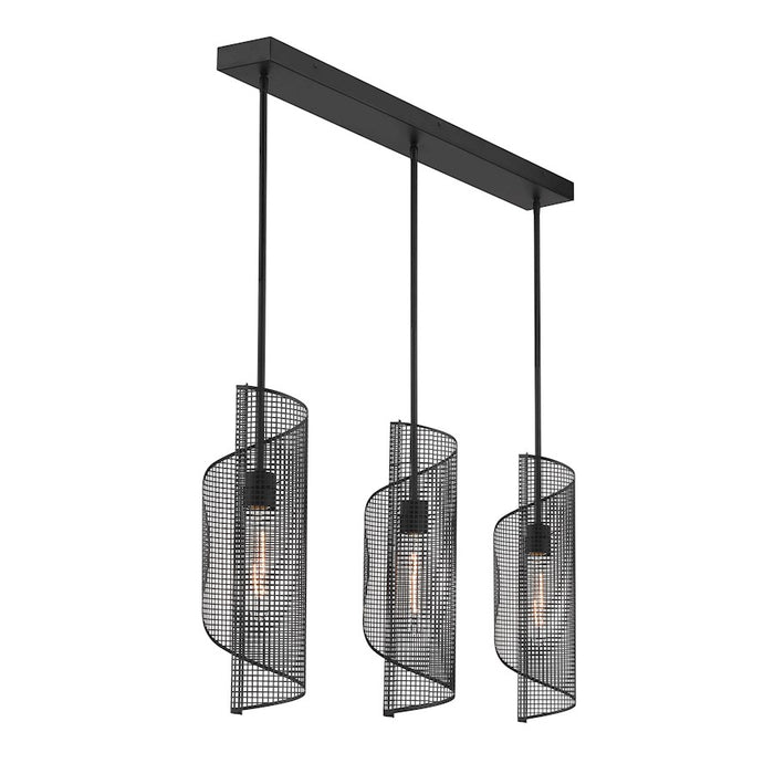 Savoy Essentials Hillbourne 3Lt Linear Chandelier, Matte Black