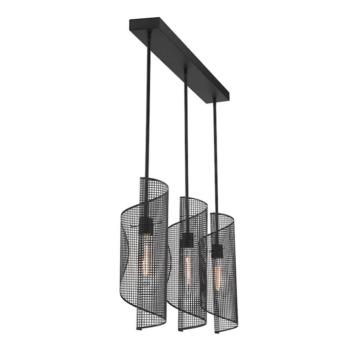 Savoy Essentials Hillbourne 3Lt Linear Chandelier, Matte Black