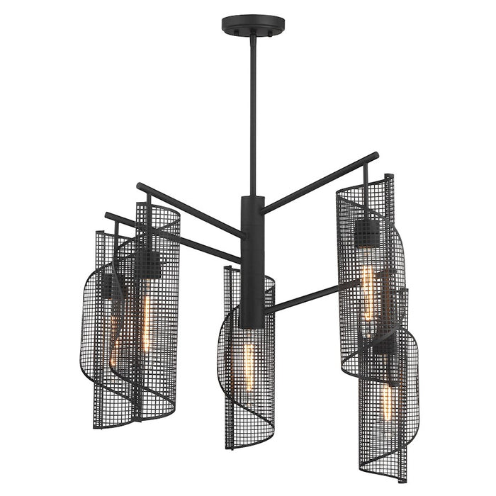 Savoy Essentials Hillbourne 5 Light Chandelier, Matte Black - 1-8032-5-89