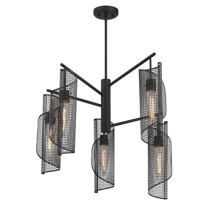 Savoy Essentials Hillbourne 5 Light Chandelier, Matte Black