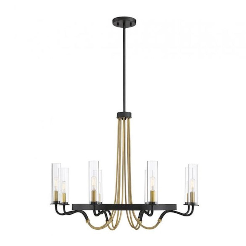 Savoy House Kearney 8-Light Chandelier, Vintage Black/Warm Brass