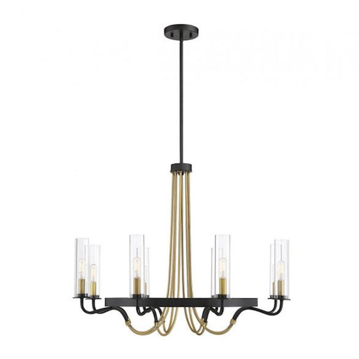 Savoy House Kearney 8-Light Chandelier, Vintage Black/Warm Brass - 1-8070-8-51