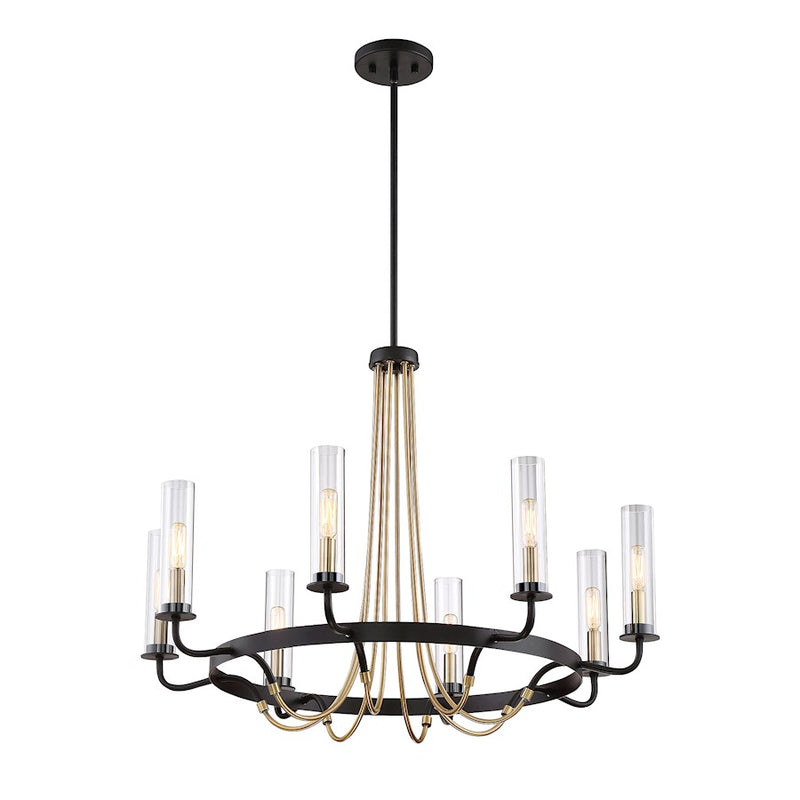 Savoy House Kearney 8-Light Chandelier, Vintage Black/Warm Brass