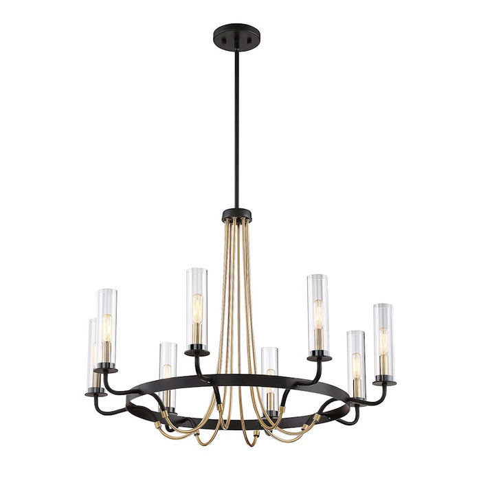 Savoy House Kearney 8-Light Chandelier, Vintage Black/Warm Brass