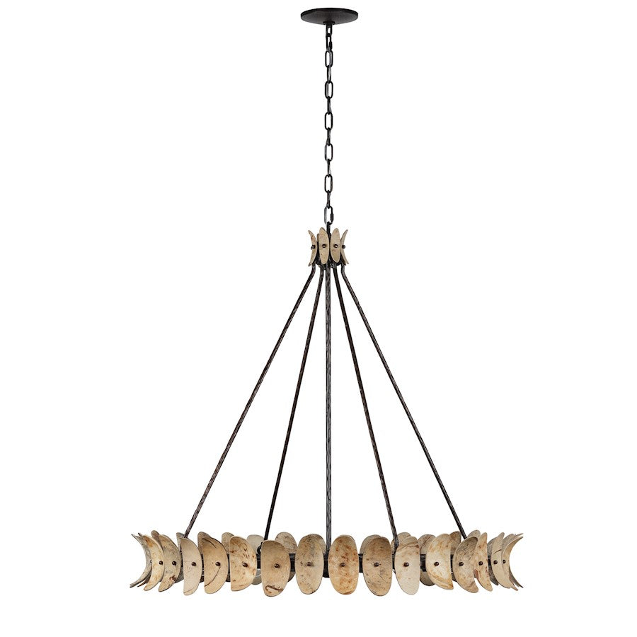 Savoy House Monarch 8Lt Chandelier, Champagne Mist/Coconut Shell