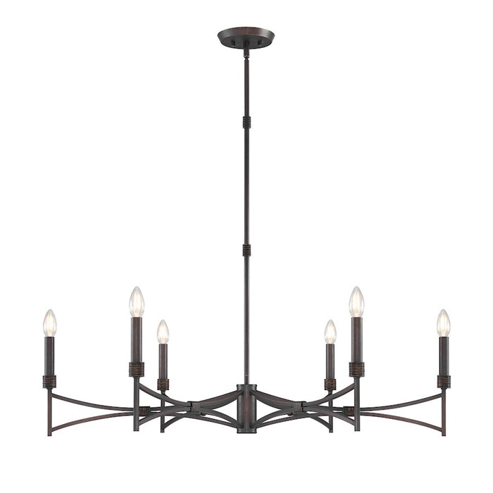 Savoy House Gardner 6 Light Chandelier, Champagne Mist - 1-8166-6-26