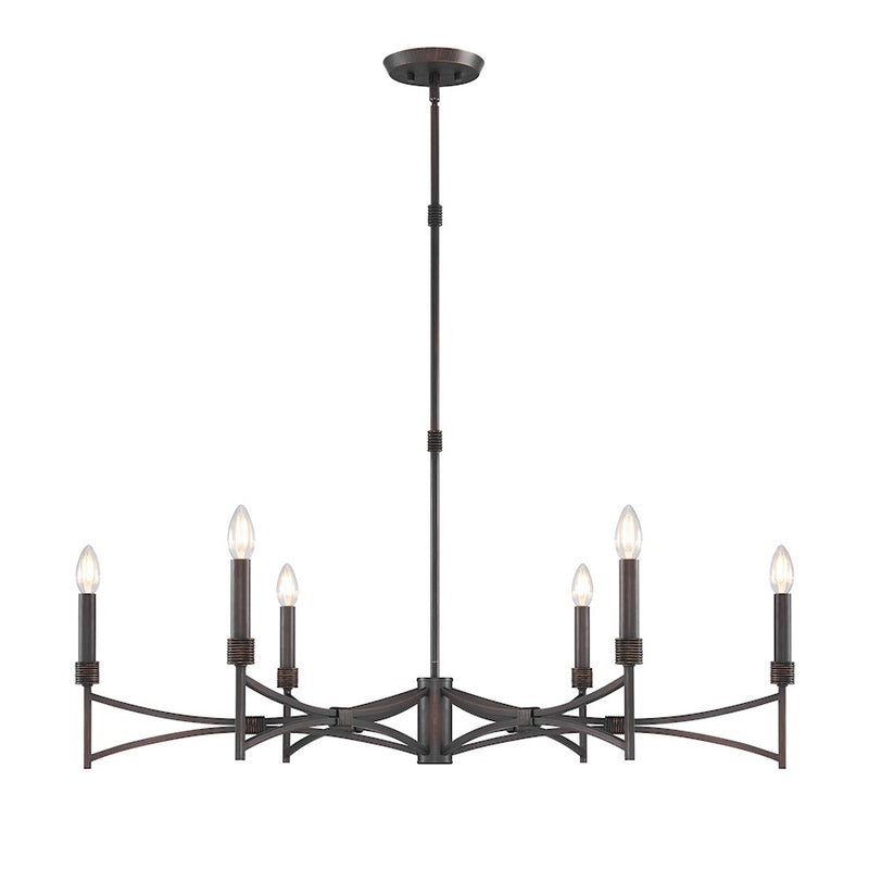 Savoy House Gardner 6 Light Chandelier, Champagne Mist