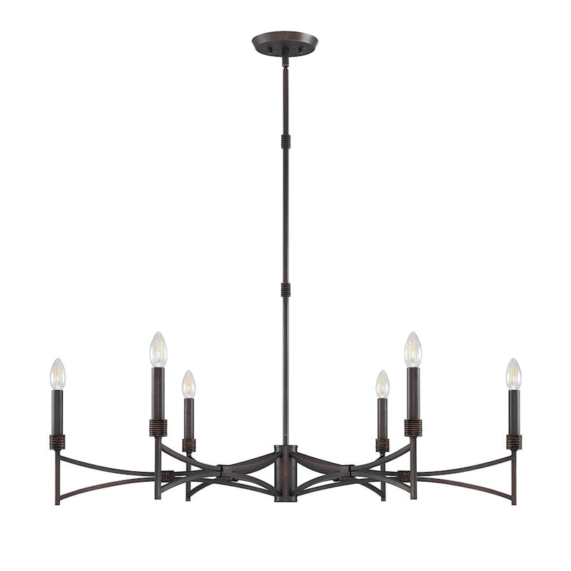 Savoy House Gardner 6 Light Chandelier, Champagne Mist