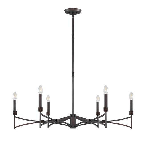 Savoy House Gardner 6 Light Chandelier, Champagne Mist