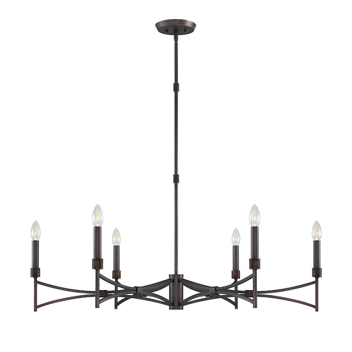 Savoy House Gardner 6 Light Chandelier, Champagne Mist