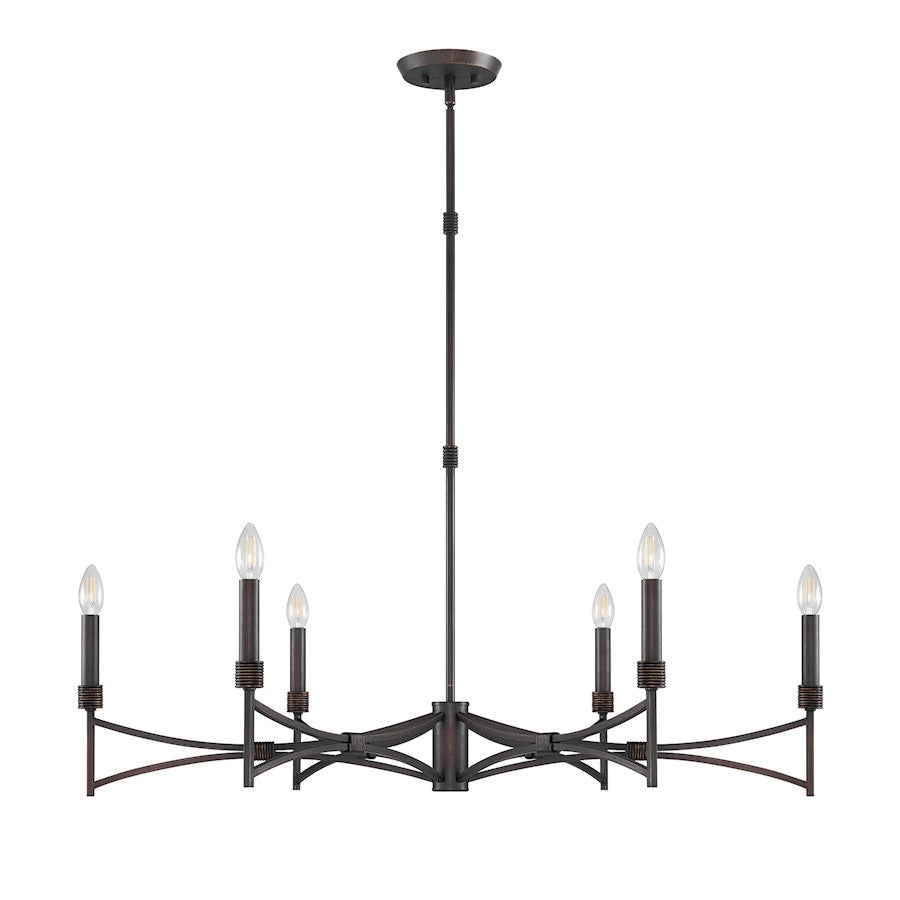 Savoy House Gardner 6 Light Chandelier, Champagne Mist