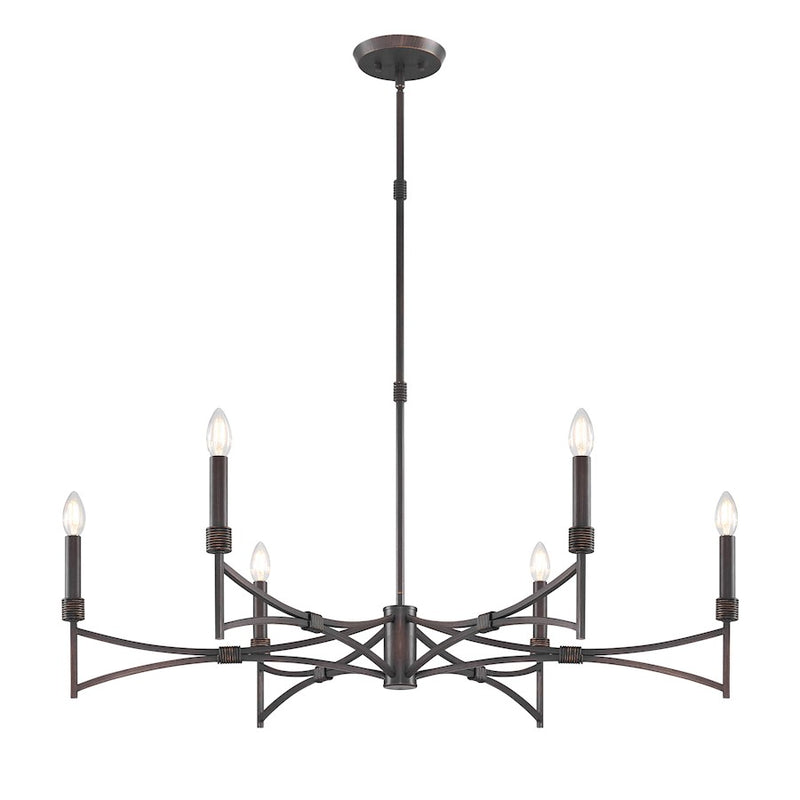 Savoy House Gardner 6 Light Chandelier, Champagne Mist