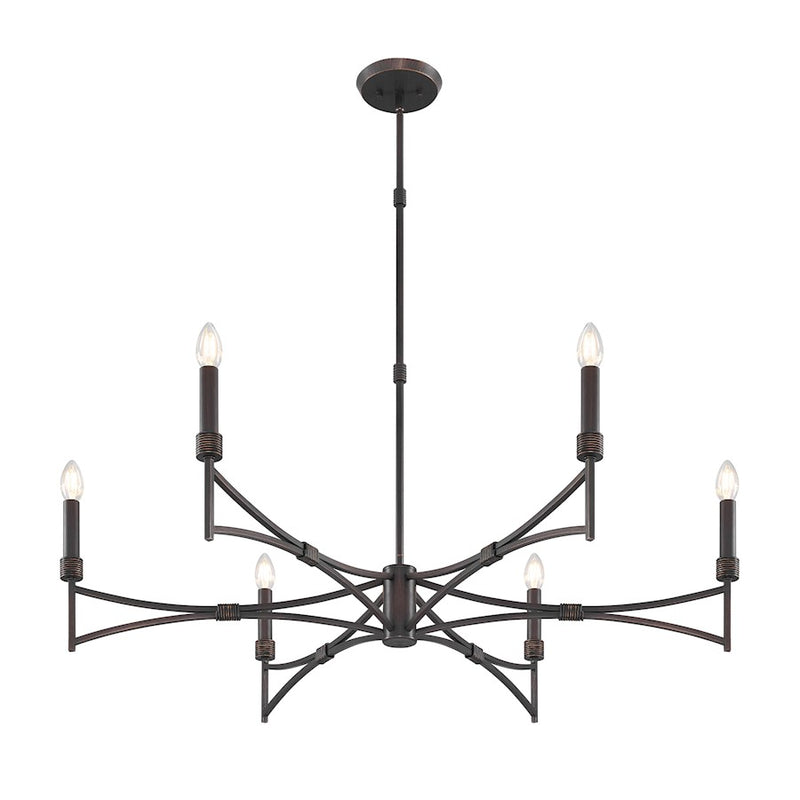 Savoy House Gardner 6 Light Chandelier, Champagne Mist