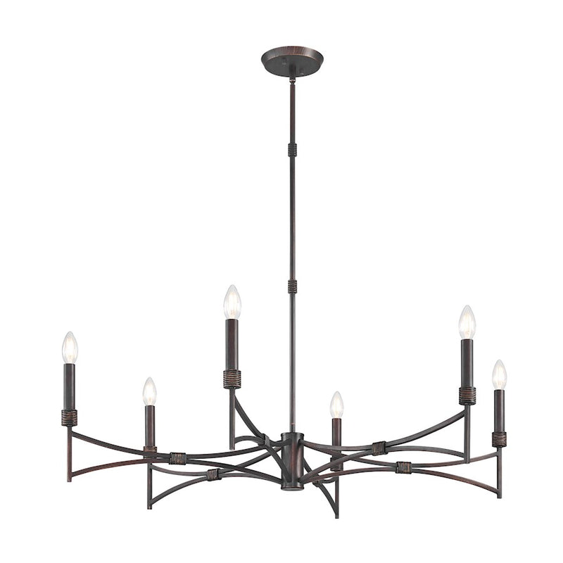 Savoy House Gardner 6 Light Chandelier, Champagne Mist