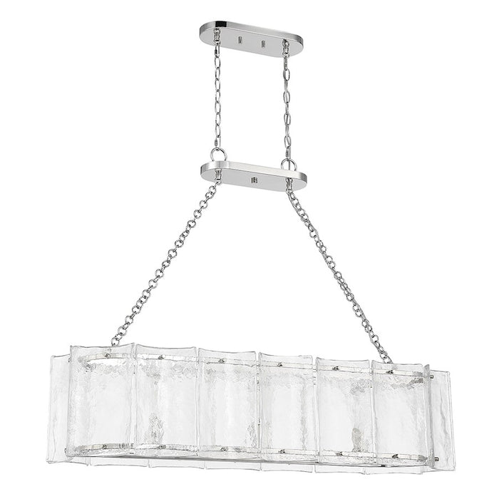 Savoy House Genry 3-Light Linear Chandelier, Polished Nickel