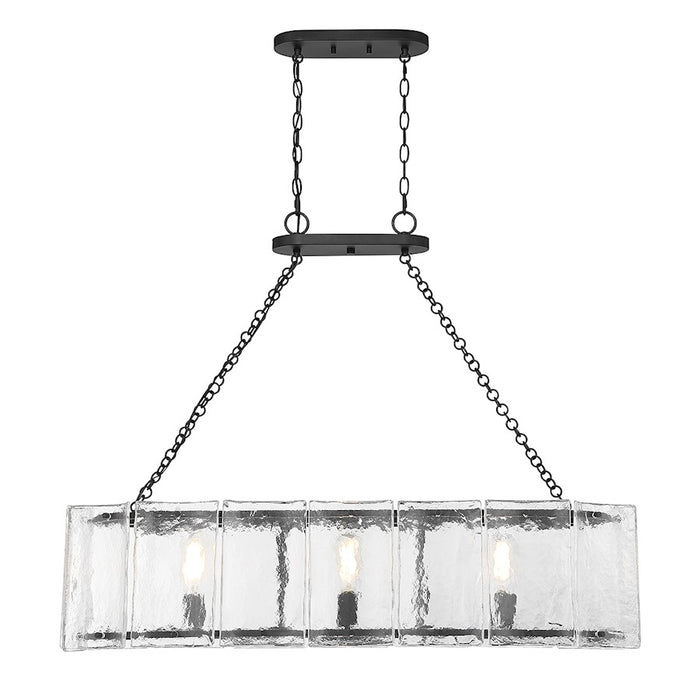 Savoy House Genry 3-Light Linear Chandelier, Matte Black