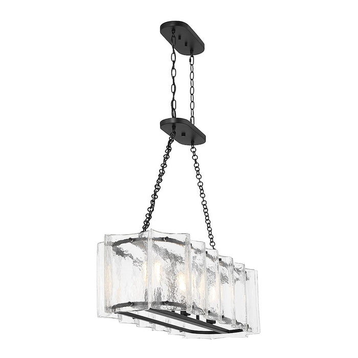 Savoy House Genry 3-Light Linear Chandelier, Matte Black