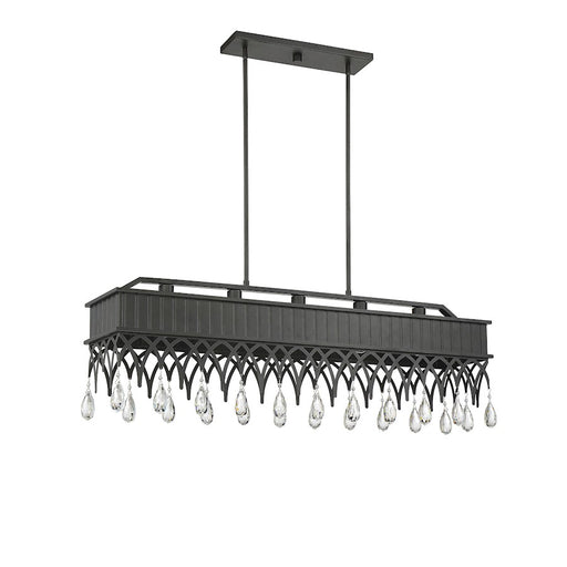 Savoy House Lenoir 5 Light Linear Chandelier, Olde Gray