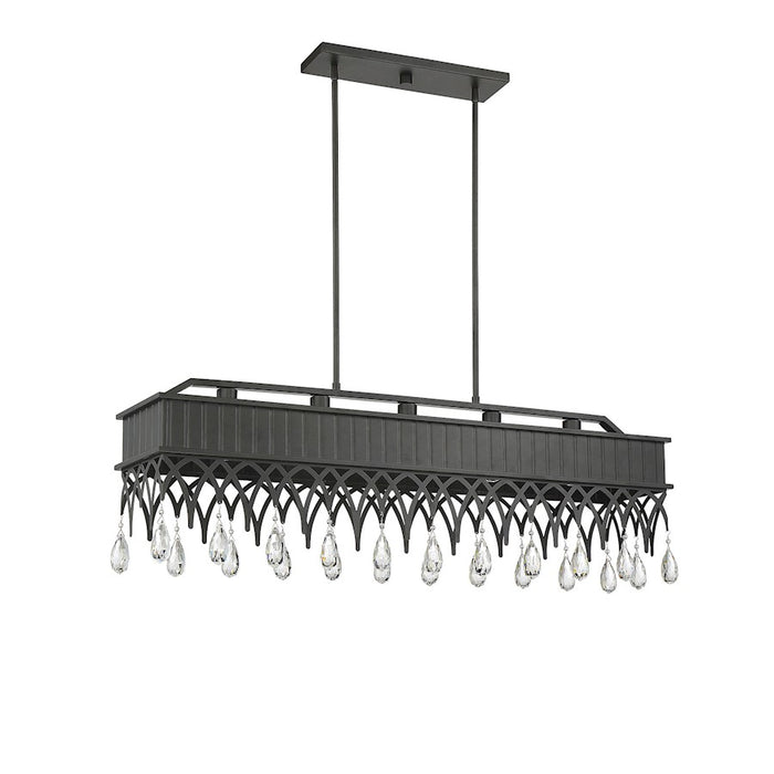 Savoy House Lenoir 5 Light Linear Chandelier, Olde Gray