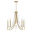 Savoy House Helen Chandelier, Warm Brass/Frosted