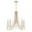 Savoy House Helen Chandelier, Warm Brass/Frosted