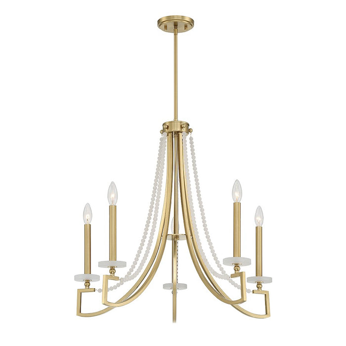 Savoy House Helen 5-Light Chandelier, Warm Brass