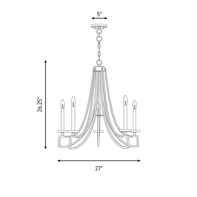 Savoy House Helen Chandelier, Warm Brass/Frosted