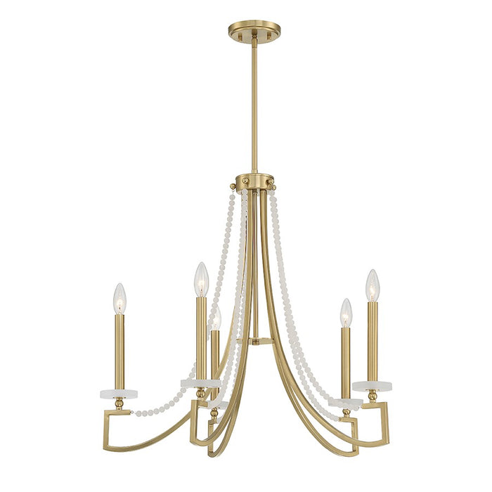 Savoy House Helen 5-Light Chandelier, Warm Brass