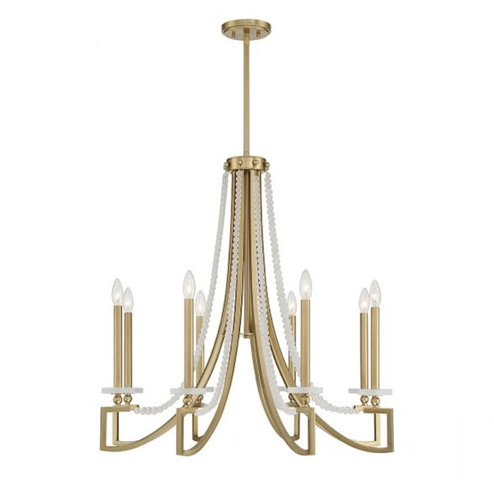 Savoy House Helen 8-Light Chandelier, Warm Brass - 1-8804-8-322