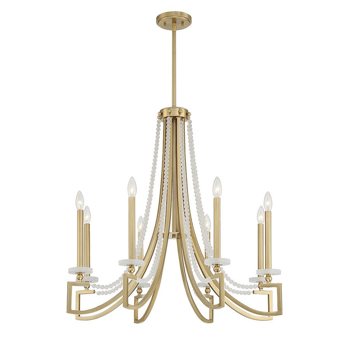 Savoy House Helen 8-Light Chandelier, Warm Brass