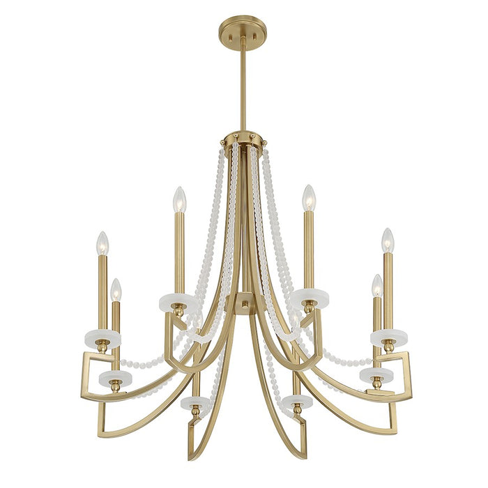 Savoy House Helen 8-Light Chandelier, Warm Brass