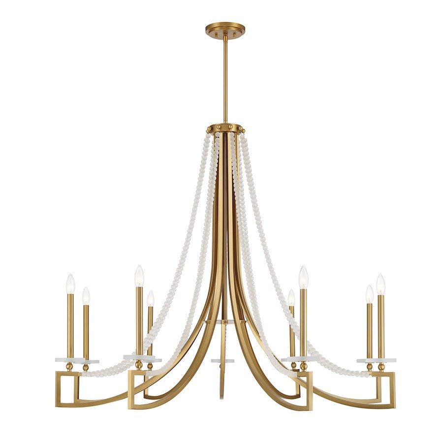 Savoy House Helen 9-Light Chandelier, Warm Brass - 1-8805-9-322