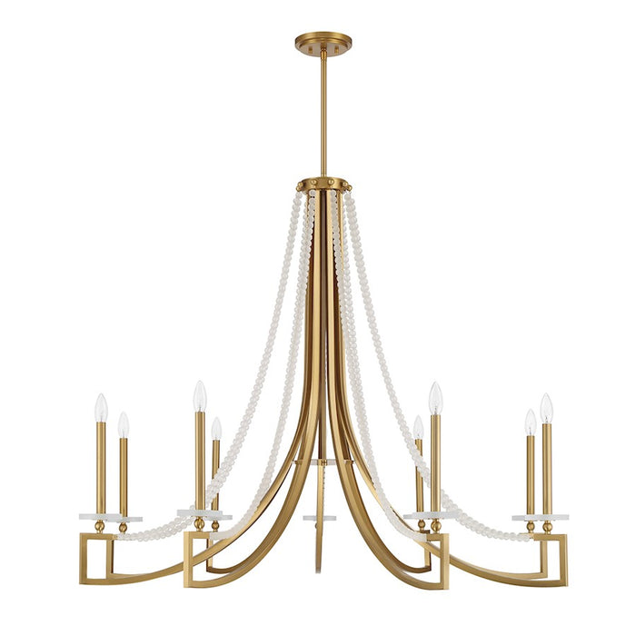 Savoy House Helen 9-Light Chandelier, Warm Brass