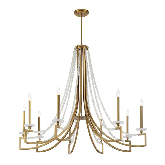 Savoy House Helen 9-Light Chandelier, Warm Brass