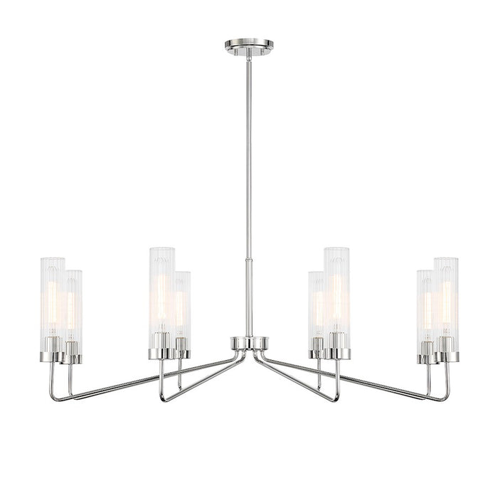 Savoy House Baker 8-Light Chandelier, Polished Nickel - 1-8860-8-109