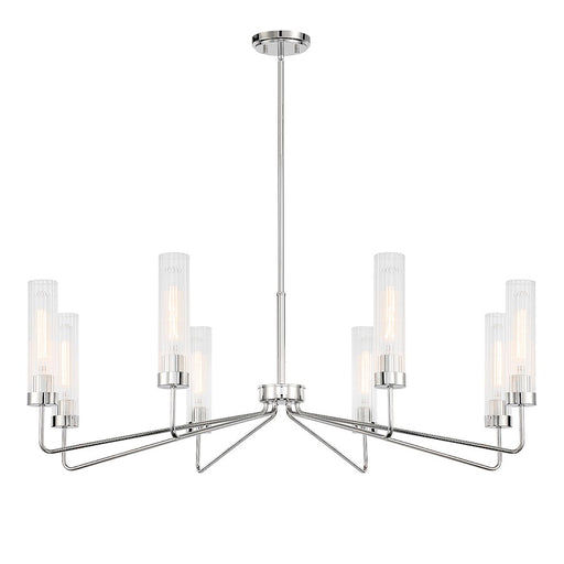 Savoy House Baker 8-Light Chandelier, Polished Nickel