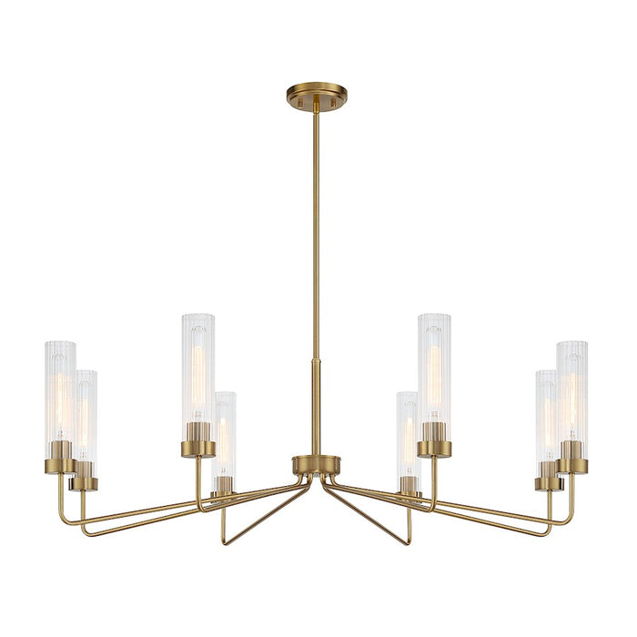 Savoy House Baker 8-Light Chandelier, Warm Brass